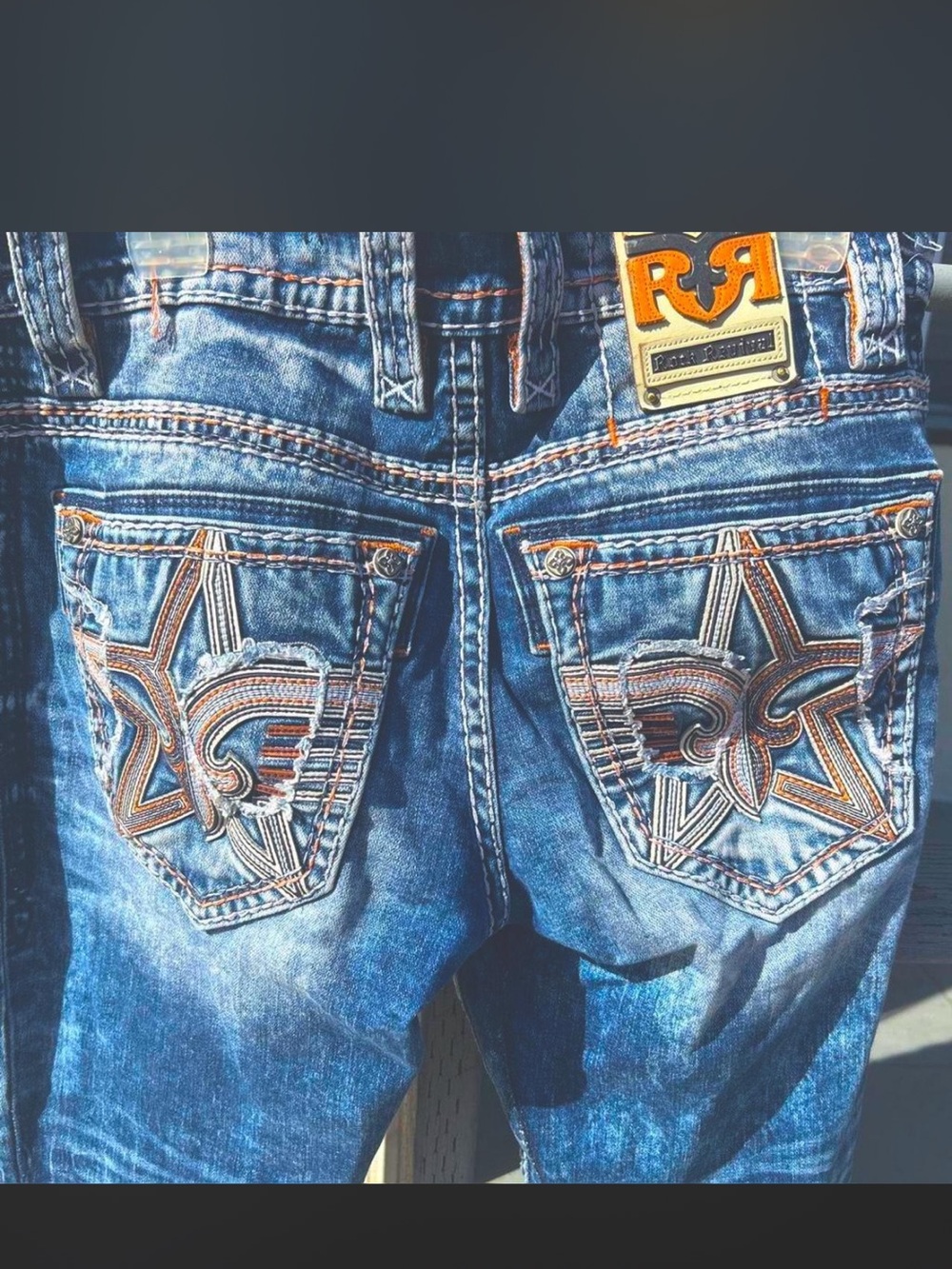 Rock Revival Men's Skinny Jeans with Star embroidery RARE